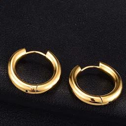 Crazy Fashion Stainless Steel Circular Hoop Earrings-57