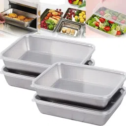 plate with lid 4 Tray, Plate, Container Serving Set-image-43