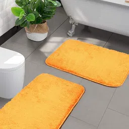 Saral Home 2Pcs Orange Anti Skid Bath Mats-image-80