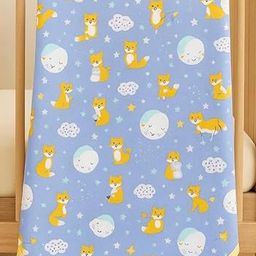 Adhigams Turquoise Blue Cartoon Characters Winter 210 GSM Single Bed Blanket-image-2