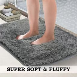IVAZA Grey Microfibre 1400 GSM Bath Rugs-picture-29