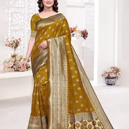 Moda Rapido Woven Design Zari Banarasi Saree-image-12