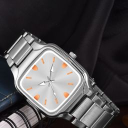 SZN Men Patterned Dial & Stainless Steel Straps Analogue Watch Thar SilverSZN-21
