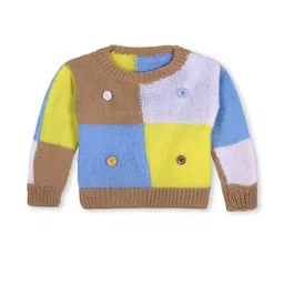 Star Lath Unisex Kids Checked Woollen Sweater Vest-picture-49