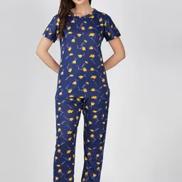 BAESD Women Printed Satin Night suit-image-53