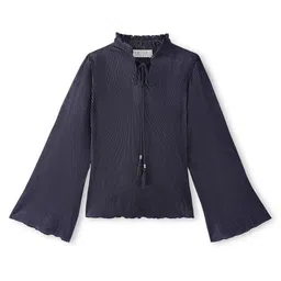 ARIAS By LARA DUTTA Girls Flared Sleeve Tie-Up Neck Top-image-84