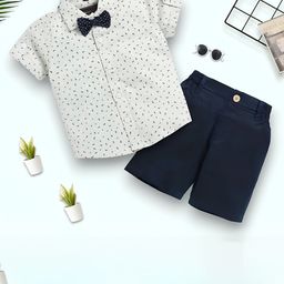 GLAM ELEGANCE Kids Printed Short Sleeves Shirt With Shorts-image-95