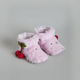 Hopscotch Girls Pink Fluffy Pom Pom Causal Booties-picture-9