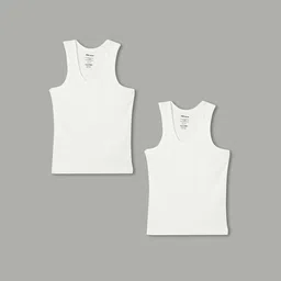 Fame Forever by Lifestyle Boys Pack Of 2 Pure Cotton Innerwear Vests 1000014391441-WHITE-picture-18