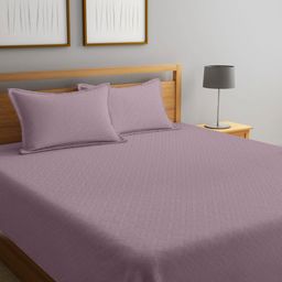 SOKNACK Purple Quilted Double Queen Bed Cover With Pillow Covers - 2.28 x 2.54 m-picture-42