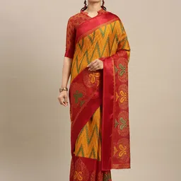 KALINI Ethnic Motifs Printed Jamdani Saree-picture-40
