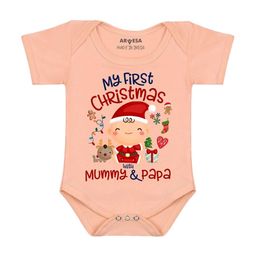 Arvesa My First Christmas Printed Romper-picture-28