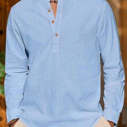 Yugnik Men Cotton Slim Fit Short Kurta-image-82