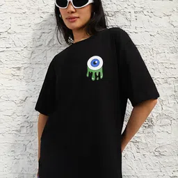 JUNEBERRY Women Sports Hooded Pure Cotton Applique T-shirt-image-64