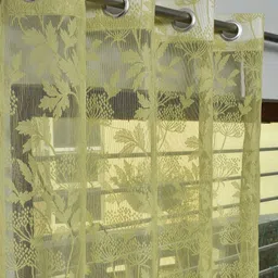 Galaxy Home Decor Green Set of 2 Sheer Window Curtain-18