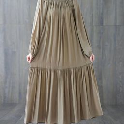 JC Mode Long Sleeves A-Line Maxi Dress-image-77