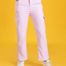 The Dance Bible Women Relaxed Straight Fit Easy Wash Cargos Trousers-image-90