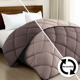 Story@home Brown Geometric Reversible 180 GSM Microfiber AC Room Double Bed Comforter-12