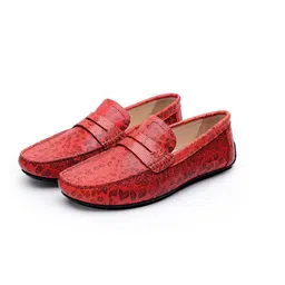 SHUTIQ Men Textured Leather Driving Shoes-image-74