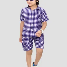 BAESD Boys Checked Pure Cotton Clothing Set-91