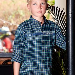 MashUp Boys Classic Opaque Checked Casual Shirt-image-106