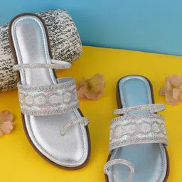 BAESD Women Embellished Open Toe Flats-image-6
