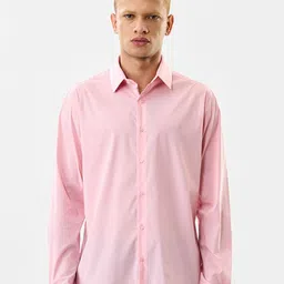 Snitch Men Solid Spread Collar Cotton Formal Shirt-image-75