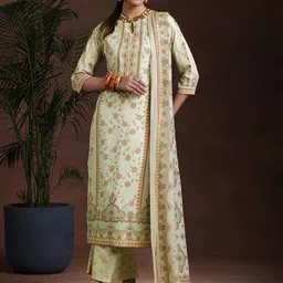 Libas Ethnic Motifs Printed Kurta with Trousers & Dupatta-picture-1