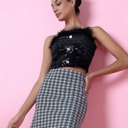 SHOWOFF Velvet Crop Top-image-84
