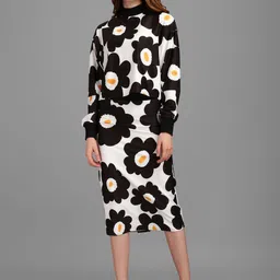 MILOST Printed Oversized Top With Skirts Co-Ords-picture-49