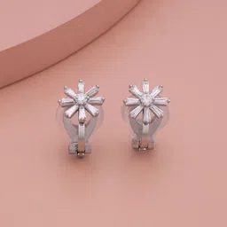 Kushal's Fashion Jewellery Gold-Plated Geometric Zircon Studded Studs-29