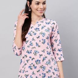 FLAMBOYANT Women Floral Printed Round Neck Cotton Top-image-47