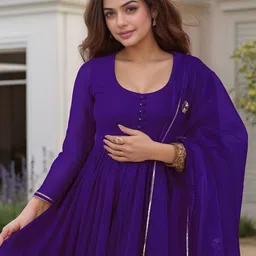 Aaghnya Women Regular Kurta with Trousers & With Dupatta Kurta Sets image 5