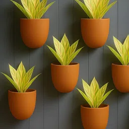 The handicraftian Hexane Red 6Pcs Small Wall Hanging Planters-picture-23