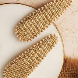 Radhu & Kabby Women Set of 2 Beaded Tic Tac Hair Clip-25