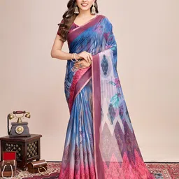 Munir Floral Printed Saree-image-23