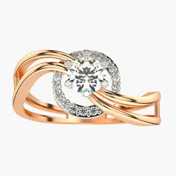 VALANOVA Sterling Silver Rose Gold Plated 0.27Ct Lab Grown Diamond Ring-picture-5