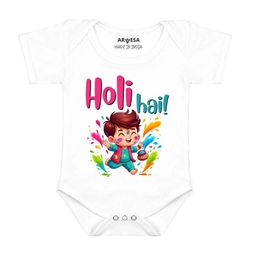 Arvesa Infants Holi Hai Printed Envelope Neck Bodysuit-picture-22