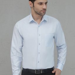 JAKANARY Men Premium Fit Solid Spread Collar Cotton Formal Shirt-image-67