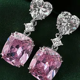 Jewels Galaxy Women Heart Shaped Drop Earrings-picture-45