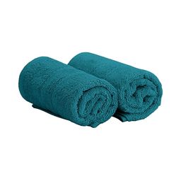 The Happy Pod 2 Piece Teal 530 GSM High Absorbent Bamboo Cotton Hand Towels-28