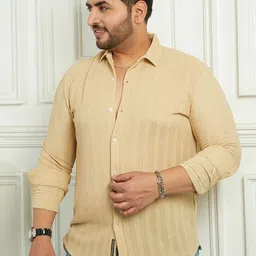 Instafab Plus Men Comfort Opaque Checked Casual Shirt-image-34