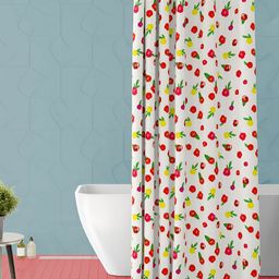 ArtzFolio White & Yellow Printed Waterproof Shower Curtain-image-92