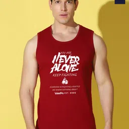 WOOSTRO Pack Of 2 Printed Combed Cotton Gym Vests VWS26(ALONE MAROON)(BKLN NAVY)-image-76