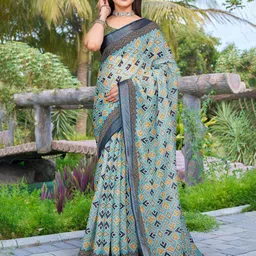 Mitera Pure Cotton Saree-image-69