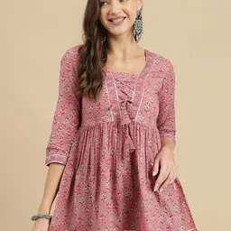 JANAKDULARI CREATION Women Floral Printed Round Neck Cotton Top-image-43