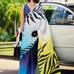 DIVASTRI Floral Satin Saree-picture-53