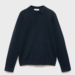 Mango Kids Boys Shirt Collar Pure Cotton Pullover-picture-6