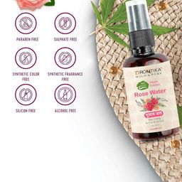 DRONTIKA Set Of 2 Steam Distilled Rose Water For Skin Toning & Pore Reduction- 100 ml Each image 3