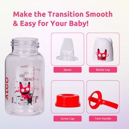 Adore Jr. Baby Silicon Soft Spout Sipper With Twin Handle- 125ml image 5